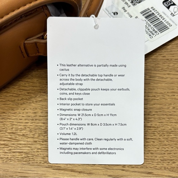 NWT Lululemon Cactus "Leather" Mini Bag In Chestnut Brown/Gold - Picture 9 of 9